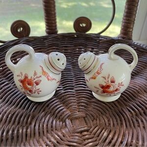 Salt & Pepper Shaker Set Hand-Painted Japan Autumn Colors!